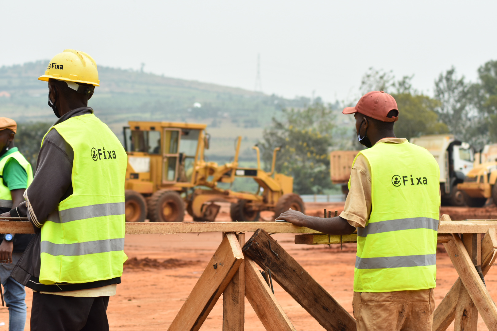two workers on amahoro site